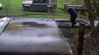 pumping silt into silt bags for dewatering [upl. by Miles]