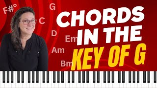 Key of G How to Form and Play Chords on Piano for beginners Piano Tutorial [upl. by Xonnel]