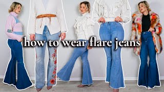 HOW TO STYLE YOUR FLARE JEANS THIS WINTER  FLARE JEANS OUTFIT IDEAS FOR CURVY WOMEN 2020 [upl. by Howard]