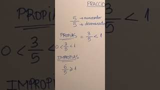 FRACCIONES 1 concepto de la fracción fracciones propias e impropias [upl. by Rairb868]