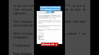 Copie cette lettre de motivation et tu trouveras un stage ou alternance rapidement 💼✍️ [upl. by Ailat110]