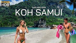 🇹🇭 4K HDR  Walking Koh Samui BEST Island in the World  Thailand 2024  With Captions [upl. by Ahker225]