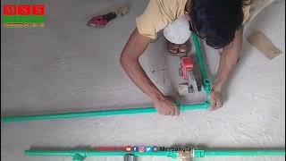 PPR Pipe installation  PPR Bathroom Warring  PPR Pipe Fitting  Plumbing work  Mssbangla [upl. by Suirad]