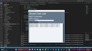 Python MQTT suscriber sending data to MongoDB  Smart Cold Link [upl. by Aniled]