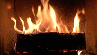 Virtual Fireplace Wood Burning Stove with Crackling and Ticking Fire Sounds HD [upl. by Osei]