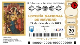 Lotería de Navidad 2023  22 de diciembre de 2023 [upl. by Malin]