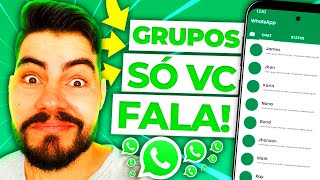 Como fazer um GRUPO NO WHATSAPP onde SÓ O ADMINISTRADOR FALA [upl. by Ennayram]