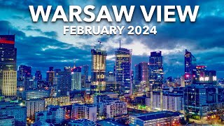 Warsaw View FEBRUARY 2024 I THE BRIDGE I WARSAW WOLA I PANORAMA WOLI I ZIMA I 4K [upl. by Dwane]