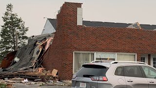 Multiple confirmed tornados across northwest Ohio Tornado damage in Point Place [upl. by Attenweiler]