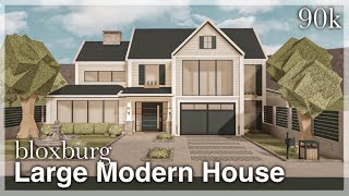 Bloxburg  Large Modern House Speedbuild exterior [upl. by Asamot521]