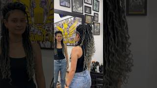 Goddess faux locs platinado shortsyoutube braids trancas goddess locs dreads [upl. by Neirbo898]