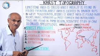 Karst Topography  Process amp Landforms  Part 48  By SS Ojha Sir [upl. by Nilra581]