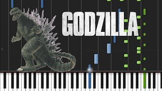 Godzilla  Main Theme Song Synthesia Tutorial [upl. by Sasnak]