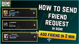 How to Send Friend Request in BGMI  Bgmi Main Friend Request Kaise Bheje bgmi endgamer [upl. by Dlnaod]