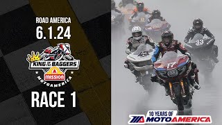 Mission King of the Baggers Race 1 at Road America  FULL RACE  MotoAmerica [upl. by Aibar]