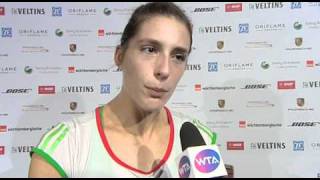 Porsche Tennis Grand Prix 2011  Interview Andrea Petkovic GER [upl. by Schiffman]