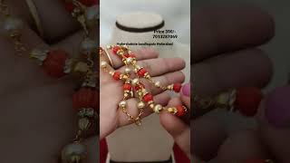 LATEST BEADS COLLECTION PARTYWEAR BRIDALSETS imitationjewellery 1gramgold southindianjewellery [upl. by Clio]