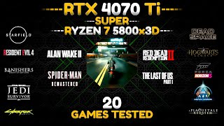 Ryzen 7 5800x3D  RTX 4070 Ti SUPER  Test in 20 Games [upl. by Garrard]