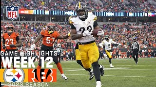 Pittsburgh Steelers vs Cincinnati Bengals  2023 Week 12 Game Highlights [upl. by Barnum]