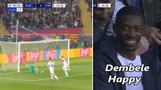 Osumane Dembele Happy Reaction on Barcelona Elimination From Champions League [upl. by Milo]