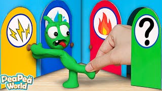 Pea Pea Plays Escape Four Elements Room  Pea Pea World  Cartoon for kids [upl. by Kiki508]