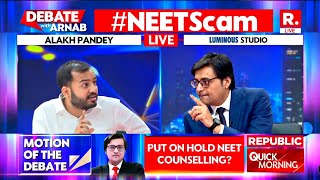 Alakh Sir Debate with Arnab Goswami  Republic World  NEET SCAM 2024  NTA [upl. by Nahsyar658]