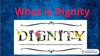 Dignity What is Dignity  What is Global Dignity day [upl. by Laniger793]