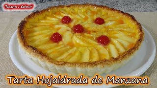 TARTA HOJALDRADA DE MANZANA receta fácil y extraordinaria wmv [upl. by Drus]