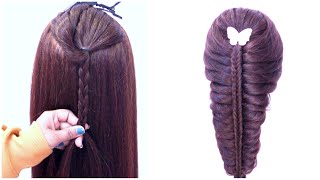 voluminous braid tutorial  easy french braid hairstyle  fluffy braided hairstyles  ponytail [upl. by Utta]