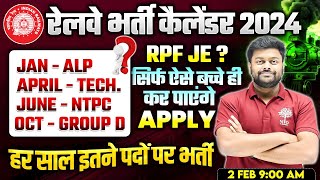 🔥RAILWAY CALENDER 2024  RRB EXAM CALENDER 2024  RRB ALPTECHNICIAN NTPC GROUP D NEW VACANCY 2024 [upl. by Gainer]