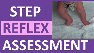 Infant Step Reflex Assessment Newborn  Pediatric Nursing NCLEX Assessment [upl. by Eilahs470]