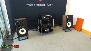 NEW Mark Levinson No 5805 5101 JBL Classic L100 Melco  UK HiFi Show Live 2019 [upl. by Ecinaej246]