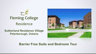 Fleming College Residence SRV Barrier Free Suite and Bedroom Video Tour [upl. by Finnigan130]