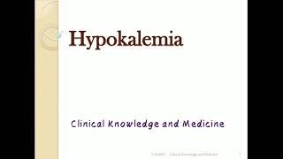 HYPOKALEMIA  CAUSES CLINICAL FEATURES COMPLICATIONS [upl. by Wolsniw]