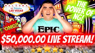 NON STOP HUGE JACKPOTS 🔴50000 High Limit Live Stream  CRAZY HIGH LIMIT ACTION [upl. by Maximilianus]