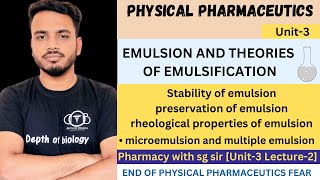 emulsion and theories of emulsification  stability of emulsion  stability of emulsion  HLB method [upl. by Kenrick288]