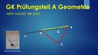 GK Prüfungsteil A Mathe Abi Klausur NRW 2023 Geometrie [upl. by Attelliw]