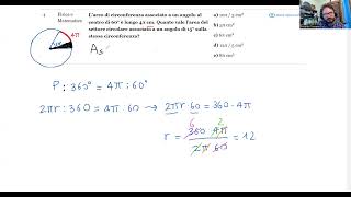 📐 Luglio 2024  Fisica e matematica n° 4  L’arco di circonferenza associato a un angolo al centro … [upl. by Isyed]