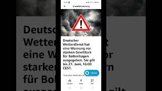 Boltenhagen klütz Deutschland Gewitter Warnung ⚠️ [upl. by Ydac208]