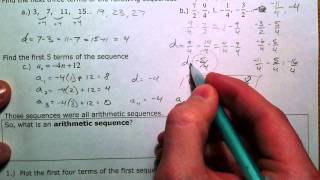 Arithmetic Sequences and Series 1 of 3 [upl. by Yeorgi]