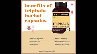 Triphala Herbal Capsules vanityvision 2023 natural health capsules [upl. by Ondrea42]