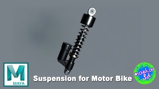 Suspension for Motor Bike Modeling  3D Modeling  Hard surface  Autodesk Maya2021  No1Trending [upl. by Gwen648]