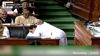 Rahul Gandhi Hugs PM Narendra Modi in Parliament  NoConfidenceMotion [upl. by Nave]