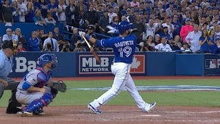 Jose Bautista hammers goahead threerun shot in ALDS Game 5 delivers epic bat flip [upl. by Lorou627]