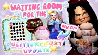 facecam 🤩  day 8  waiting room for the 🎄glitterfrost update🧸  royale high [upl. by Ainola]