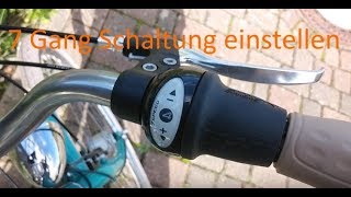 Shimano Nexus 7 Gang Nabenschaltung einstellen [upl. by Seve908]