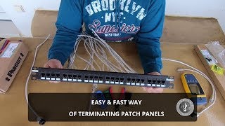 Terminating Patch Panel  How to do it fast and easy [upl. by Melentha535]