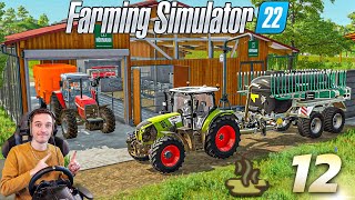 PREMIER ÉPANDAGE DE LISIER  FARMING SIMULATOR 22  Carrière Suivie 12 [upl. by Nomahs219]