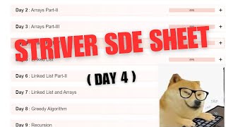 Day 4 Striver SDE Sheet topic  Array [upl. by Arval228]