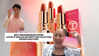 BEST TRANSFERPROOF LIPPIES OTWOO Cosmetics X Jake Galvez Misty Kiss Collection ReviewSwatches [upl. by Martinic]